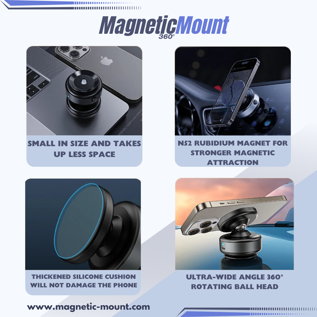 360-degree rotating phone mount for adjustable viewing angle