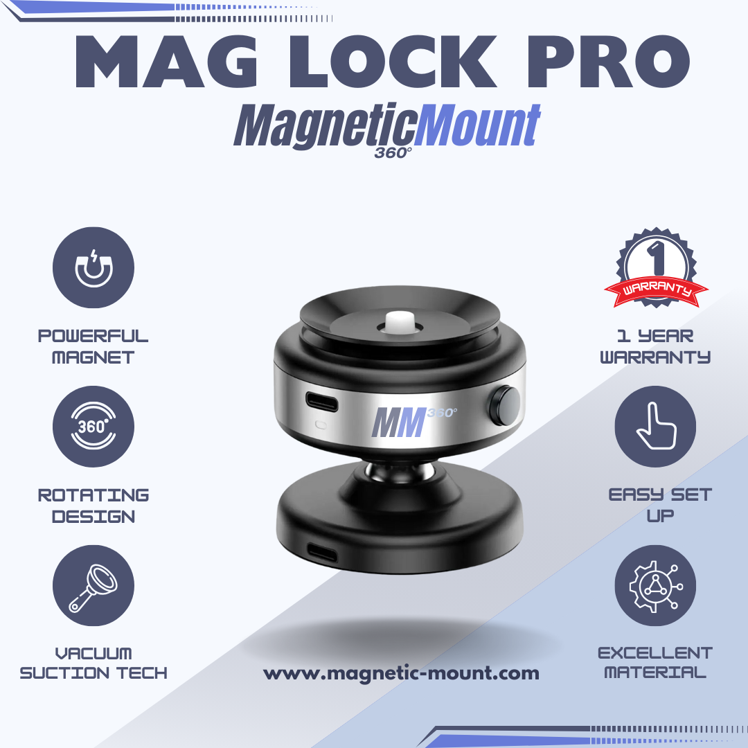 Adjustable phone mount with strong magnets, compatible with tablets and phones