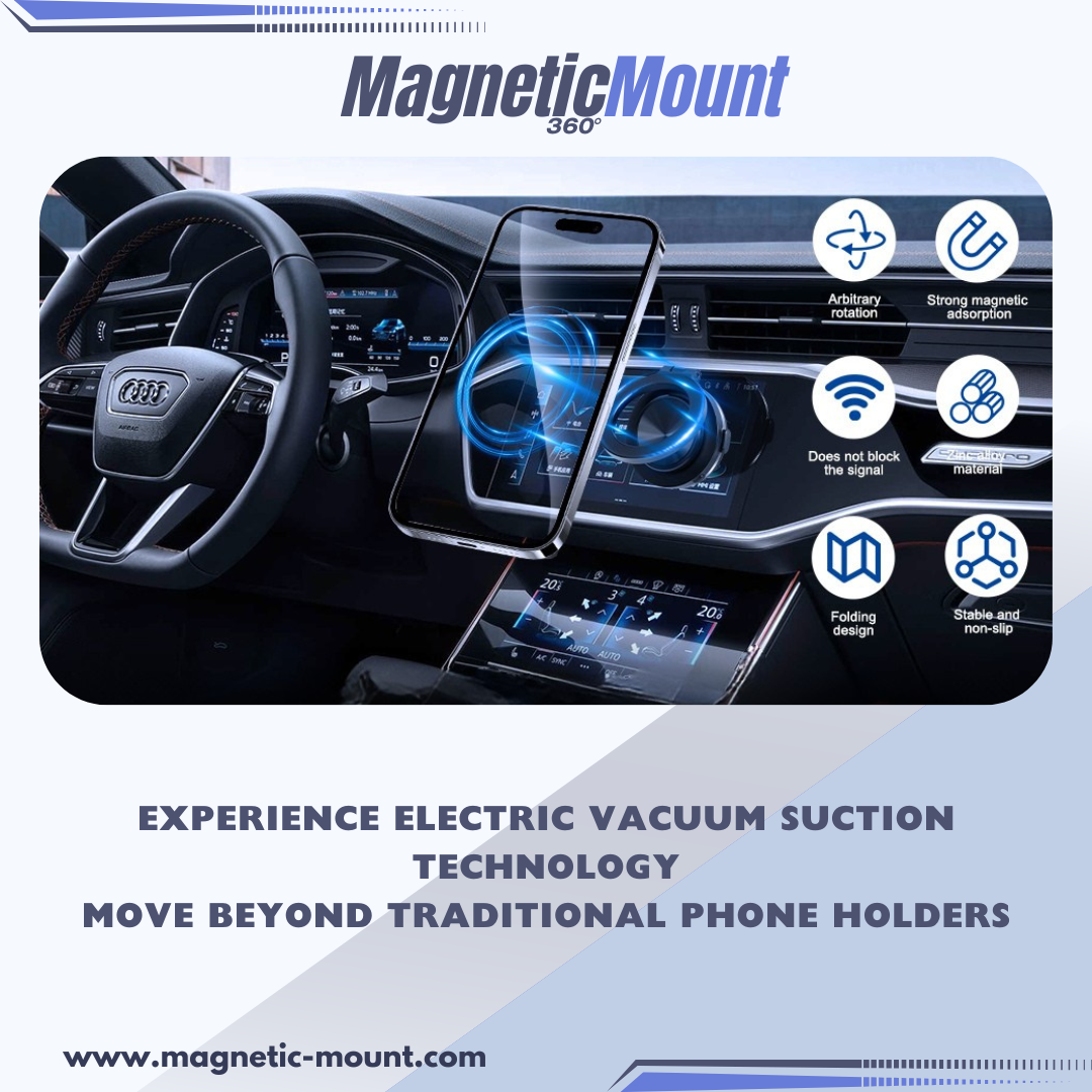 Magnetic car dashboard mount with strong hold and anti-slip grip